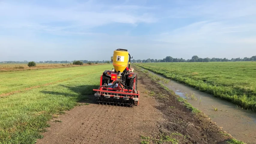 Machinaal inzaaien van Biodivers zaad